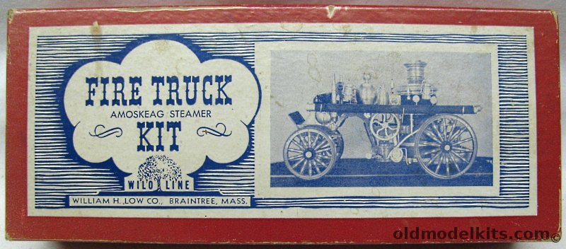 William H Low Co 1/24 1800s Amoskeag Steamer (Steam Pumper) - Wilo Line Fire Truck, FP7 plastic model kit